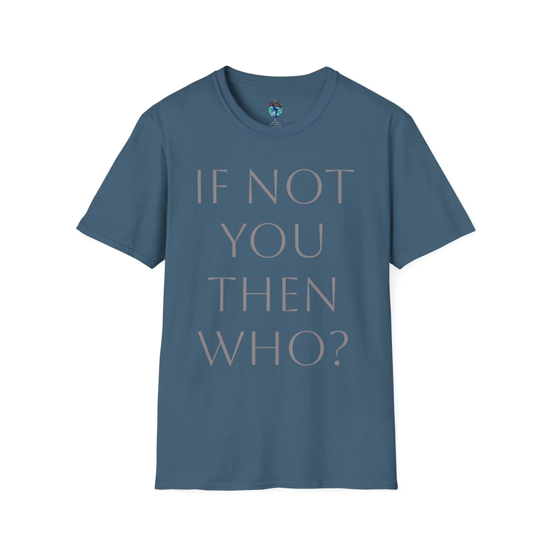 T-Shirt — "BiggMannSmallWorldd" Mindset Lifestyle Graphic Tee (EST 2026) front mockup